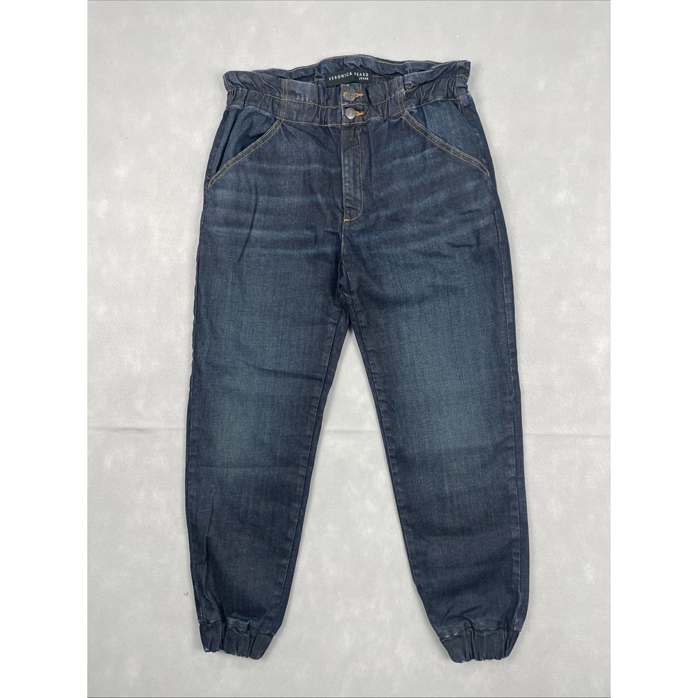 Veronica Beard Carrot Jeans Women's 26 Indigo Blue Elastic Waist Denim NWOT
